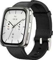 "Amazfit Active 2" išmanusis laikrodis su 1,75 colio AMOLED ekranu, neprisijungę žemėlapiai su GPS, 10 dienų baterija, 160 sporto režimų, atsparus vandeniui, širdies ritmo ir miego stebėjimo funkcija, skirtas "Android" ir "iPhone", juodas odinis dirželis