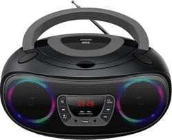 "Denver TCL212BT" radijo imtuvas su "Bluetooth", "Bluetooth" radijo imtuvas su šviesos efektais, nešiojamasis CD grotuvas, AUX, USB, pilkas, juodas