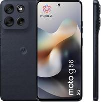 "Motorola Moto g56" 5G išmanusis telefonas (6,72" FHD+ ekranas su "Gorilla Glass 7i", 50 MP kamera su "Moto-AI", 8/256GB, 5100 mAh, itin atsparus temperatūrai) Pantone Black Oyster + apsauginis dangtelis