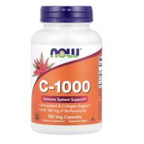 NOW Foods Vitamin C-1000 With Bioflavonoids Vitaminas C-1000 su bioflavonodais, 100 kapsulių