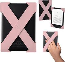 "Strapsicle" rankų dirželių priedai "Kindle" ir "Kobo" - "Paperwhite 2024 ir 2021", "Signature", "Colorsoft" - 2 dirželiai - lengva rankena skaitymo patogumui - dideli - rausvi