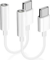 2 pakuotės USB C į 3,5 mm lizdą adapteris, C tipo ausinių adapteris, Aux į USB-C ausinių adapteris, suderinamas su "iPhone 16/15 Pro/Pro Max", "Samsung Galaxy S24/S23/S22/S21Ultra" ir kt.