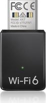 BrosTrend AX900 Mini USB WLAN Stick WiFi 6, DualBand 600Mbit/s 5GHz + 286Mbit/s 2.4GHz, USB WLAN adapteris PC Desktop Laptop, MU-MIMO OFDMA, USB WiFi adapteris, suderinamas su Windows 11/10/7, USB 2.0