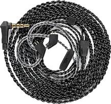 CCZ Melody IEM kabelis, CCZ C01 OFC pakaitinis kabelis, skirtas DC01 Pro, BC01 Pro, KBEAR KS1, KS2, vidiniams ausinių monitoriams, laidinėms ausinėms, IEM ausinėms, vidinėms ausinėms (TFZPins su mikrofonais), 2 m ilgio