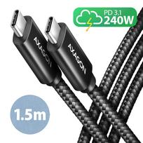 AXAGON BUCM2-CM15AB cable, 240W USB-C to USB-C, 1.5m, pack of 5