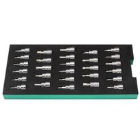 SATA Padėklas. Galvučių su antgaliais rinkinys 3/8" (pl./PH/PZ/HEX/torx) 28vnt.