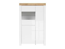 Vitrina Holten 2D1W, balta/ruda