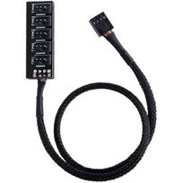 Aušinimas ir kiti priedai kompiuteriams,4 Pin PWM Fan Hub | CPU/PC korpuso ventiliatoriaus maitinimo skirstytuvas | 12V kompiuterio adapterio laidas, 1x5 kontaktas