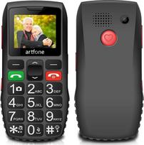 "artfone C1" senjorų mobilusis telefonas be sutarties, USB-C didelių mygtukų mobilusis telefonas senjorams, 2G GSM mobilusis telefonas, dviejų SIM kortelių, fotoaparatas, SOS pagalbos iškvietimo mygtukas, 1400 mAh baterija, 1,77 colio spalvos