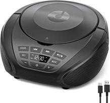 "Gueray" CD grotuvas Nešiojamasis "Boombox" radijo imtuvas su CD grotuvu CD grotuvas su garsiakalbiu Ekrano palaikymas FM radijo atminties funkcija PROG atkūrimas AUX atkūrimas Juoda