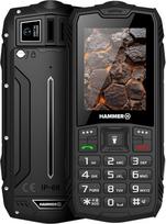 "Hammer Rock LTE", 3000 mAh, 4G, dvi SIM kortelės, 240x320 IPS 2,4", 48/128MB, IP68, 2 MPx, USB-C, "Bluetooth", "Nano SIM