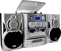 Karcher KA 5300 Kompaktanlage mit CD-Player, Schallplattenspieler, Kassettendeck und Radio, inkl. Fernbedienung