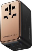 MOMAX universalus kelioninis adapteris, 170 W GaN tarptautinis maitinimo adapteris, 3 USB-C 1 USB-A, pasaulinis kelioninis kištukinis adapteris, tarptautinis maitinimo adapteris daugumai Europos šalių, JK, JAV, Japonijos, AS