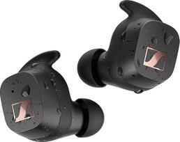 SENNHEISER Sport True Wireless Earphones - "Bluetooth" ausinės į ausis, skirtos sportiškam gyvenimo būdui, muzikos klausymuisi, skambinimui su pritaikoma akustine funkcija, triukšmo slopinimu, juodos spalvos, vieno dydžio