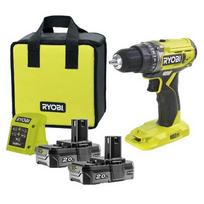 Akumuliatorinis suktuvas - gręžtuvas Ryobi R18DD2-220S, 18V, 2x2.0Ah