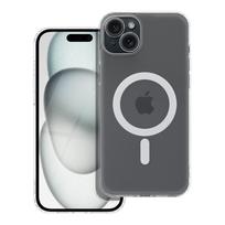 FROST MAG COVER case with camera protection compatible with MagSafe for IPHONE 15 Plus frozen transparent