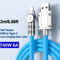 USB-C greito krovimo laidas 100W, Mėlyna