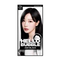 Mise en scène Hello Bubble Hair Dye – Ash Black 100g | Korean K-Beauty Foam Color | Long-Lasting, Easy At-Home Hair Color Kit 100g