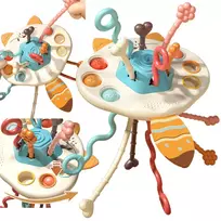 WOOPIE BABY Sensorinis žaislas Montessori kramtukas Rattle Multifunkcinis lapė