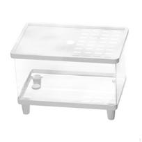 Veisimosi dėžutė ropliams su ventiliacija ir skaidriu dizainu 30cmx19.5cmx21cm balta