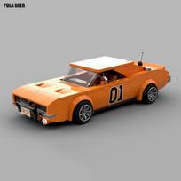 Poladeer 330 vnt. MOC Generolo Lee Dodge Charger Retro Surinktas Vaikų Žaislinis Autobusas Mažų Dalelių Dėlionės Blokeliai Modelis Dovana PDF Guide by Email