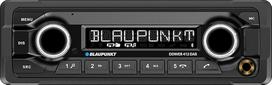 "Blaupunkt Denver 412" DAB 1-DIN automobilinis radijas, DAB+, "Bluetooth", AUX, USB, laisvų rankų įrangos rinkinys, nuotolinio valdymo pultelis ant vairo, 200 W