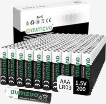 avmzvo AAA baterijos, LR03 baterijos, 200 vnt., 1,5 V, ilgaamžės, galingos, galima naudoti žaislams, žadintuvams ir kitiems elektroniniams prietaisams