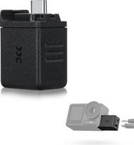 JJC 3,5 mm garso adapteris DJI Osmo Action 4 - išplėstinė USB-C sąsaja ir garso mikrofono TRS jungtis įkrovimui ir 3,5 mm mikrofono įėjimui