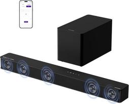 ULTIMEA 5.1ch garso juosta su "Dolby Atmos", namų kino 4D erdvinio garso sistema, 340 W garso juosta televizoriams su žemų dažnių garsiakalbiu, žemų dažnių stiprintuvu, programėlių valdymu, "Bluetooth 5.4", "Poseidon M60 Boom", 2025 m. modelis