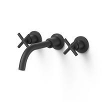 Tres MONTBLANC potinkinis praustuvo maišytuvas 20 cm snapu juodos matinės spalvos