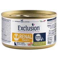 Exclusion Renal (II fazė) konservuotas maistas katėms su kiauliena, žirniais ir ryžiais 85 g | 14560 | 8011259004307