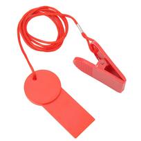 2pcs Treadmill Safety Key Running Machine Safety Switch Safety Lock Emergency Stop Replacement 28x43 Rectangular Safety Clip Red