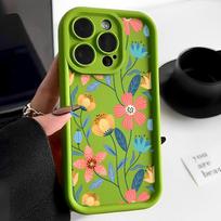 Colorful Flowers Silicone Case For iPhone 15 16 Pro Max 14 13 12 11 Pro Max 7 8 XR XS 16e Shockproof Bumper Soft TPU Phone Cover For iPhone 15 Pro