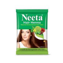 Neeta Plaukų Henna Natūrali Henna Pagrindo Plaukų Dažai Su Natūralių Žolelių Jėga Lygiai & Šilkinei Plaukų Tekstūrai 25g Natūraliai Rudas (Pakuotėje 10 vnt)