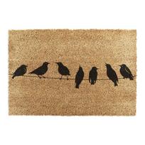 Iš kokoso pluošto grindų kilimėlis 60x90 cm Birds On a Wire – Artsy Doormats