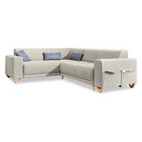 Smėlio spalvos sulankstoma/su sandėliavimo vieta kampinė sofa (su kairiuoju kampu/„L“ formos) Classy Sophie – Miuform