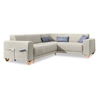 Smėlio spalvos sulankstoma/su sandėliavimo vieta kampinė sofa (su dešiniuoju kampu/„L“ formos) Classy Sophie – Miuform