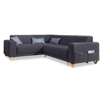 Antracito spalvos sulankstoma/su sandėliavimo vieta kampinė sofa (su kairiuoju kampu/„L“ formos) Classy Sophie – Miuform
