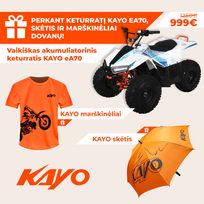 Vaikiškas akumuliatorinis keturratis KAYO eA70