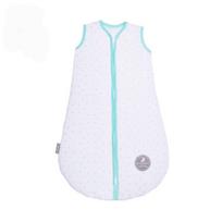 Natulino BabyComfort dvisluoksnis kūdikių miegmaišis (natural white grey little leaves / mint spalva)