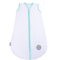 Natulino SuperLite viensluoksnis kūdikio miegmaišis (White Grey Waves / mint spalva)