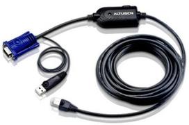 Aten USB VGA KVM adapteris (5M kabelis) | Aten | USB VGA KVM adapteris | KA7970-AX | 1 x RJ-45 Patinas su 4,5 m Cat 5, 1 x USB Type A Patinas, 1 x HDB-15 Patinas