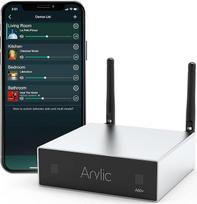 "Arylic A50+" "WiFi" ir "Bluetooth" namų stiprintuvas TPA3116 su 50+50W 24V DC/2.0 stereo kanalu, "AirPlay DLNA", "Multiroom/Multizone Sync", 24bit 192kHz "HiFi" garso transliacija, integruota į kolonėles