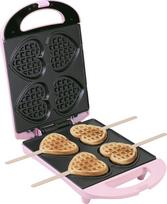 "Bestron" vaflinė "Heart Waffles" su rankena, rožinė