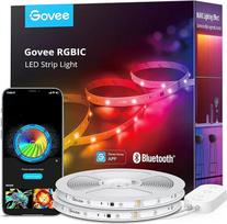 "Govee" RGBIC LED juosta 20 m, LED juosta su segmentų valdymu, muzikos sinchronizavimu, 64 scenų režimais, valdoma programėlės valdymu, keičia spalvas, tinka namų miegamajam, 2 ritiniai po 10 m