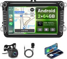 "Hikity" automobilinis radijas "Golf 5 6 Passat Jetta Caddy Polo cc Tiguan EOS Touran T5 Scirocco Belaidis "Carplay" ir "Android" automobilis, 7 colių 2GB 64GB "Android" jutiklinis ekranas "Bluetooth", FM, DSP, RDS / "Mirror Link