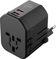 "Mobility Lab" ML314044 - kelioninis adapteris su 2 USB-C prievadais - greitasis įkrovimas 20 W - suderinamas su daugiau nei 200 šalių - 4 įrenginiai vienu metu