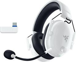 "Razer Blackshark V2 Pro" (Playstation) - belaidės konsolinės el. sporto ausinės PS5 (Triforce 50 mm garsiakalbis, HyperSpeed belaidis ryšys, FPS garso profiliai, nuimamas "HyperClear" mikrofonas), baltos spalvos