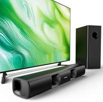 "Saiyin Soundbar" garso juosta išmaniajam televizoriui, 90 W kompaktiškas "Soundbar" televizoriaus garsiakalbis su žemų dažnių garsiakalbiu, 2.1 kanalo namų kino erdvinio garso sistema su aiškiais balsais ir giliais bosais, skirta televizoriui, kompiuteri