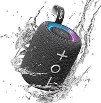 "Tribit StormBox Mini+" "Bluetooth" garsiakalbis 12 W 360° kambario garsas, 12 val. veikimo laikas, "Bluetooth 5.4", IPX7, RGB žibintai, TWS poravimas, C tipo, palaiko AAC/SBC, nešiojamas namams, lauke ir kelionėms